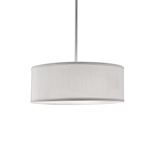 Kuzco Gregory 15in 3-Light Pendant | White Textured Linen Shade and White Acrylic Diffuser | Kitchen Island & Dining Room | Model 41073W
