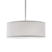 Kuzco Gregory 3-Light 20in Pendant | White Linen Shade and Acrylic Diffuser | Kitchen Island & Dining Room | 19.75 x 8 in | Model 41083W
