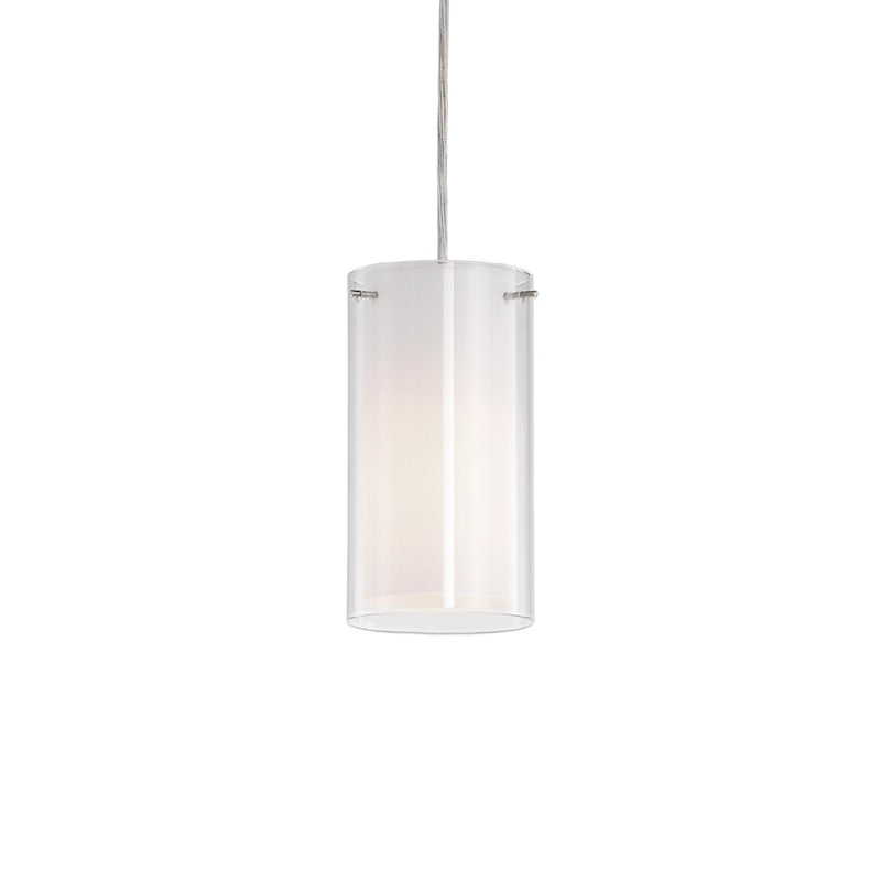 Kuzco Firenze 4in 1-Light Pendant | Modern White Opal Glass and Brushed Nickel | Kitchen Island & Dining Room | 7.25 x 4 in | Model 41311W