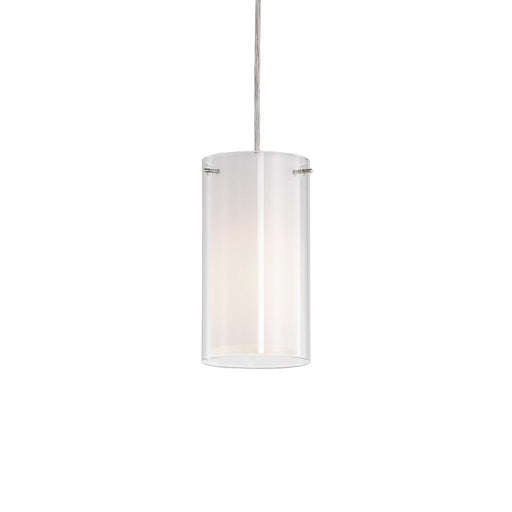 Kuzco Firenze 4in 1-Light Pendant | Modern White Opal Glass and Brushed Nickel | Kitchen Island & Dining Room | 7.25 x 4 in | Model 41311W