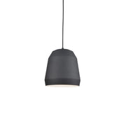 Kuzco Sedona 16in 1-Light Pendant | Modern Black Faceted Aluminum and White Interior | Kitchen Island & Dining Room | Model 492116-BK
