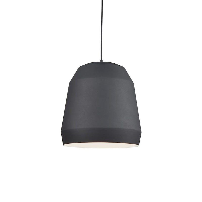 Kuzco Sedona 22in 1-Light Pendant | Black Faceted Aluminum | Kitchen Island & Dining Room | 22 x 22 x 22 in | Model 492122-BK