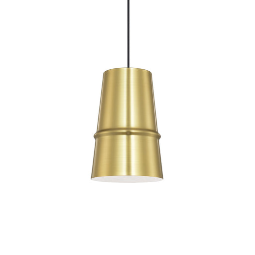 Kuzco Castor 8in 1-Light Pendant | Gold Aluminum Shade | Kitchen Island & Dining Room | 12 x 8 in | Model 492208-GD