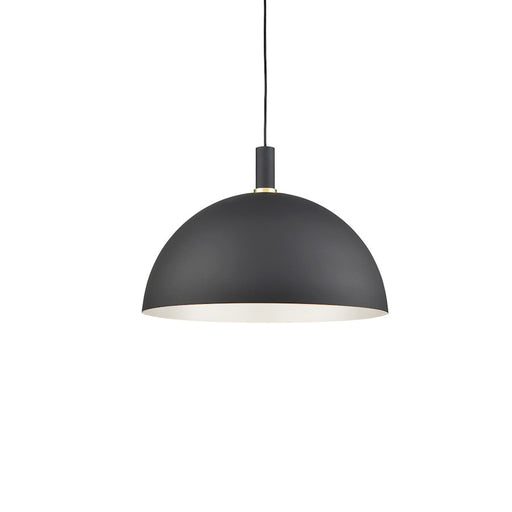Kuzco Archibald 24in 1-Light Pendant | Modern Black and Gold Detail Aluminum | Kitchen Island & Dining Room | 24 x 24 x 16 in | Model 492324-BK-GD