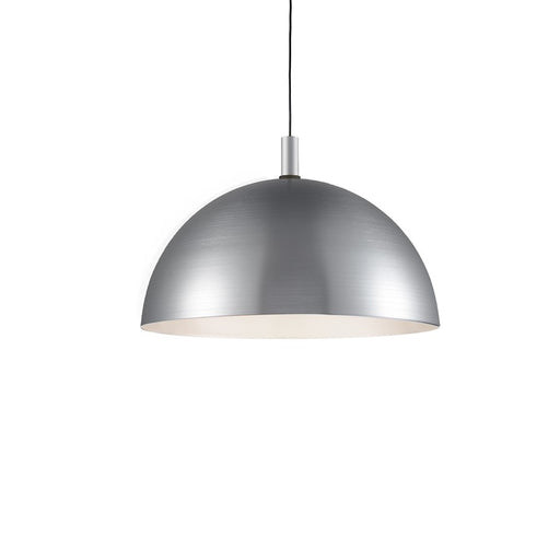 Kuzco Archibald 32in 1-Light Pendant | Brushed Nickel with Black Detail Aluminum Shade | Dining Room & Kitchen Island | Model 492332-BN-BK