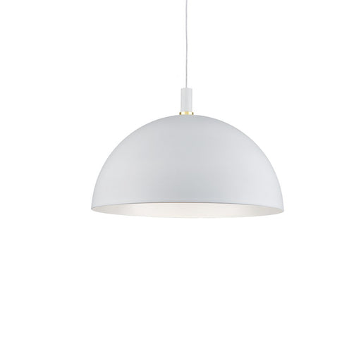 Kuzco Archibald 32in 1-Light Pendant | White Aluminum with Gold Detail | Living Room & Dining Room | 22in H x 31.5in Dia | Model 492332-WH-GD