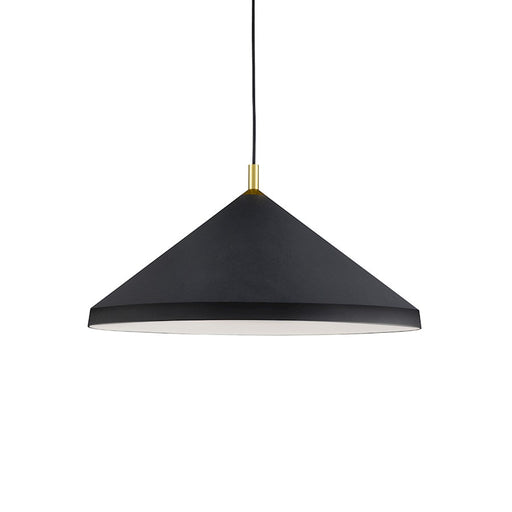 Kuzco Dorothy 26in 1-Light Pendant | Black Aluminum with Gold Detail | Kitchen Island & Dining Room | 26 x 26 x 13 in | Model 493126-BK-GD