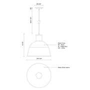 Kuzco Irving 16in Pendant | Modern Black Aluminum Dome Shade | Kitchen Island & Dining Room | Model 493516-BK
