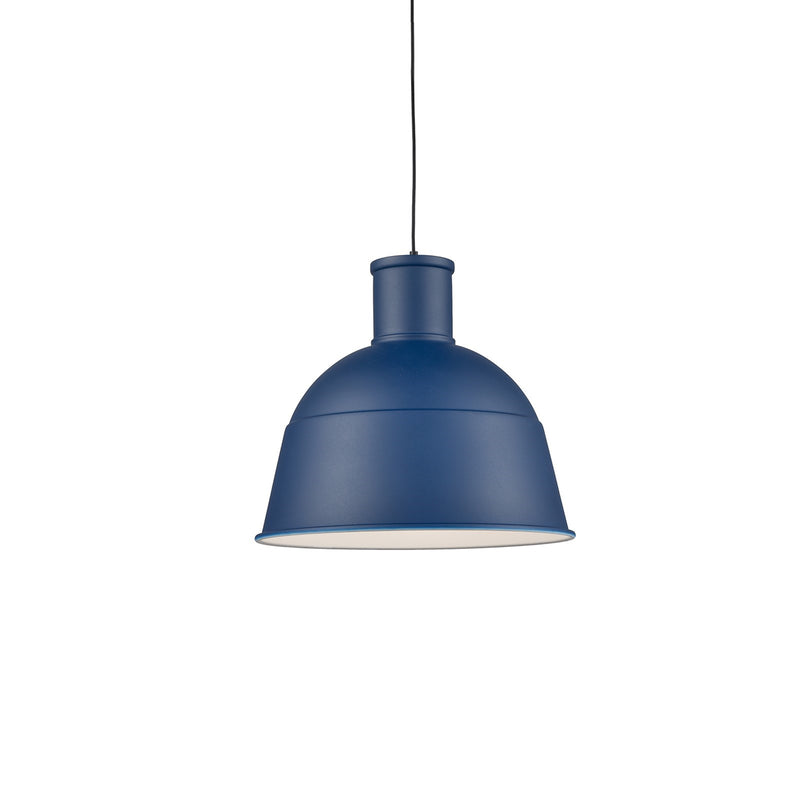 Kuzco Irving 22in 1-Light Pendant | Indigo Blue Aluminum Dome Shade | Kitchen Island & Dining Room | 22 x 21 in | Model 493522-IB