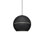 Kuzco Lucas 16in 1-Light Pendant | Modern Black Aluminum Shade | Kitchen Island & Dining Room | 16 Dia x 14.5 in | Model 494016-BK
