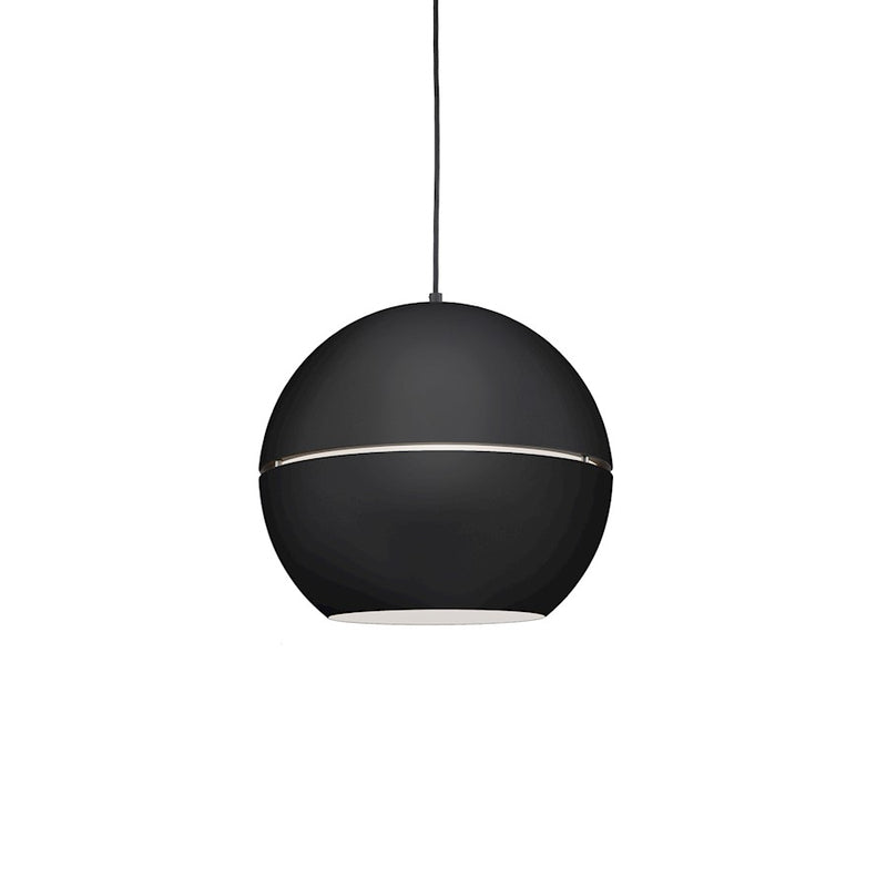 Kuzco Lucas 16in 1-Light Pendant | Modern Black Aluminum Shade | Kitchen Island & Dining Room | 16 Dia x 14.5 in | Model 494016-BK