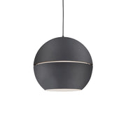 Kuzco Lucas 24in 1-Light Pendant | Black Aluminum Shade | Kitchen Island & Dining Room | 21.5 x 24 in | Model 494024-BK