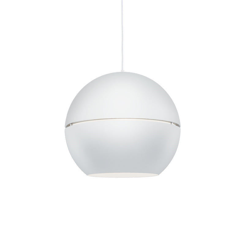 Kuzco Lucas 24in 1-Light Pendant | White Aluminum Shade | Dining Room & Kitchen Island | 21.5 x 24 in | Model 494024-WH