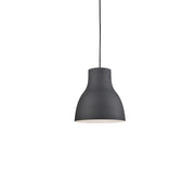 Kuzco Cradle 13in 1-Light Pendant | Modern Black Aluminum Shade | Kitchen Island & Dining Room | 60W Incandescent Socket | Model 494213-BK