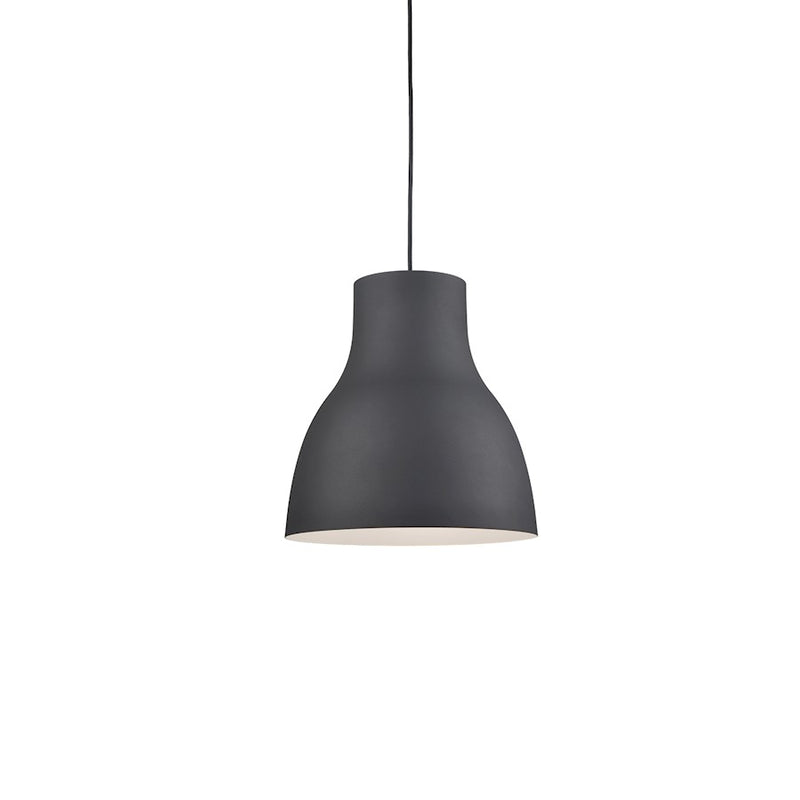 Kuzco Cradle 16in 1-Light Pendant | Modern Black Aluminum Tapered Shade | Kitchen Island & Dining Room | 16.5 x 16 in | Model 494216-BK