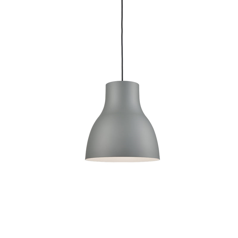 Kuzco Cradle 16in 1-Light Pendant | Modern Gray Aluminum Shade with White Interior | Kitchen Island & Dining Room | 16in Dia | Model 494216-GY