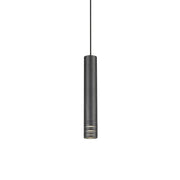 Kuzco Milca 15in 1-Light Pendant | Black Steel Cylindrical Shade | Kitchen Island & Dining Room | 15 x 2.4 x 2.4 in | Model 494502L-BK
