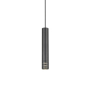 Kuzco Milca 15in 1-Light Pendant | Black Steel Cylindrical Shade | Kitchen Island & Dining Room | 15 x 2.4 x 2.4 in | Model 494502L-BK