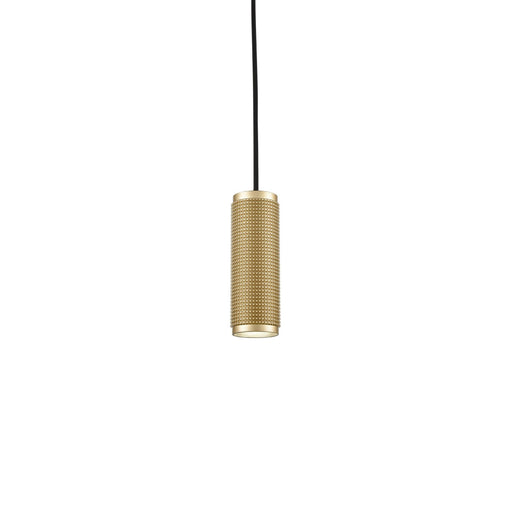Kuzco Micro 1-Light 3in Pendant | Modern Gold Knurled Aluminum Shade | Kitchen Island & Dining Room | 7.25in H, 2.5in Dia | Model 494603-GD
