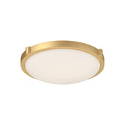 Kuzco Floyd 13in LED Flush Mount | Brushed Gold and Opal Glass | Bedroom & Hallway | 3 x 13 in | Model 501112BG-LED-5CCT
