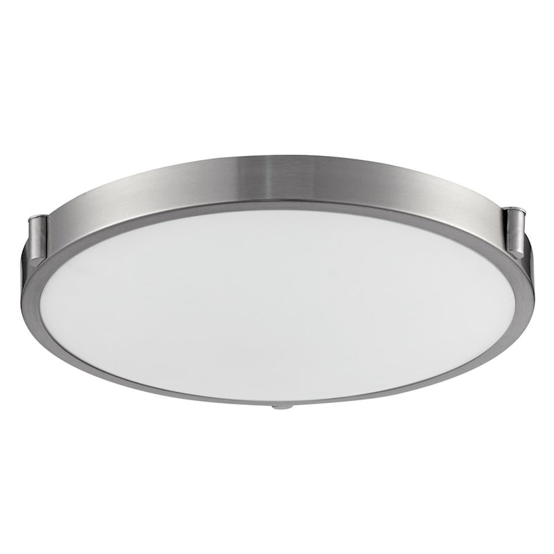 Kuzco Floyd 17in 1-Light LED Flush Mount | Brushed Nickel and Opal Glass | Bedroom & Hallway Ceiling Light | 2125lm 5CCT Selectable | Model 501122-LED