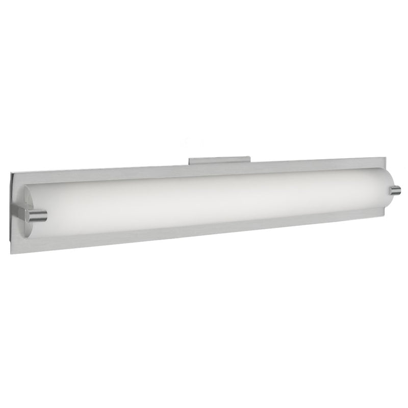 Kuzco Lighthouse 26in 1-Light Vanity Light | Modern Brushed Nickel and Opal Glass | Bathroom Vanity & Dressing Area | 2400lm | Model 601001BN-LED