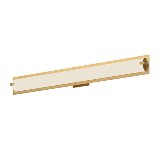 Kuzco Lighthouse 38in 1-Light LED Vanity | Modern Brushed Gold and White Opal Glass | Bathroom Vanity Light | 38 x 4 in | Model 601002BG-LED