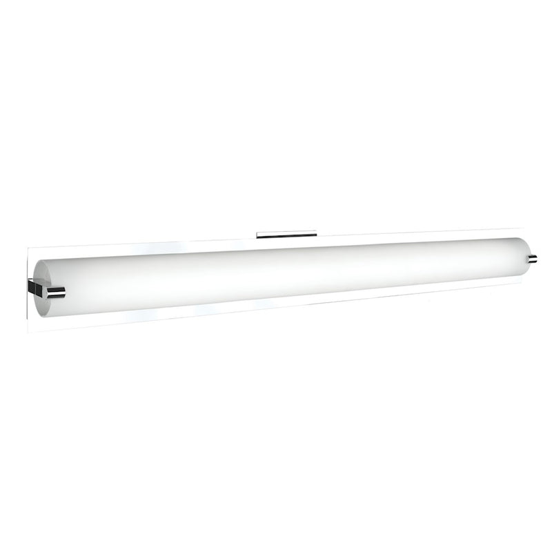 Kuzco Lighthouse 38in 1-Light LED Vanity | Modern Chrome and Opal Glass | Bathroom Vanity | 38 x 4 x 2.5 in | Model 601002CH-LED