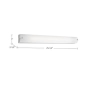 Kuzco Peggy 25in 1-Light LED Vanity Light | Modern Chrome Metal and Opal Glass | Bathroom & Powder Room | 25.5 x 3 x 2.5 in | Model 601003CH-LED