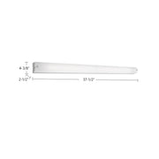 Kuzco Peggy 38in LED Vanity Light | Chrome and Opal Glass | Bathroom Vanity & Damp Location | 3600lm, 3000K, Dimmable, ADA | Model 601004CH-LED