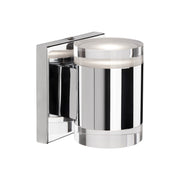 Kuzco Norfolk 3.12in LED Wall Sconce | Modern Chrome and Frosted Acrylic | Hallway & Living Room Accent | 3.12 x 4.75 in | Model 601431CH-LED