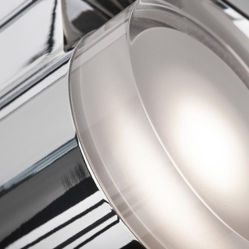 Kuzco Norfolk 3.12in LED Wall Sconce | Modern Chrome and Frosted Acrylic | Hallway & Living Room Accent | 3.12 x 4.75 in | Model 601431CH-LED