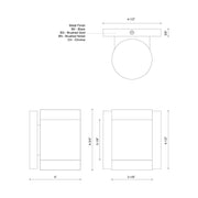 Kuzco Norfolk 3.12in LED Wall Sconce | Modern Chrome and Frosted Acrylic | Hallway & Living Room Accent | 3.12 x 4.75 in | Model 601431CH-LED