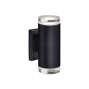 Kuzco Norfolk 8in 1-Light LED Wall Sconce | Modern Black and Frosted Acrylic Diffuser | Hallway & Bedroom Accent Light | 1200lm | Model 601432BK-LED