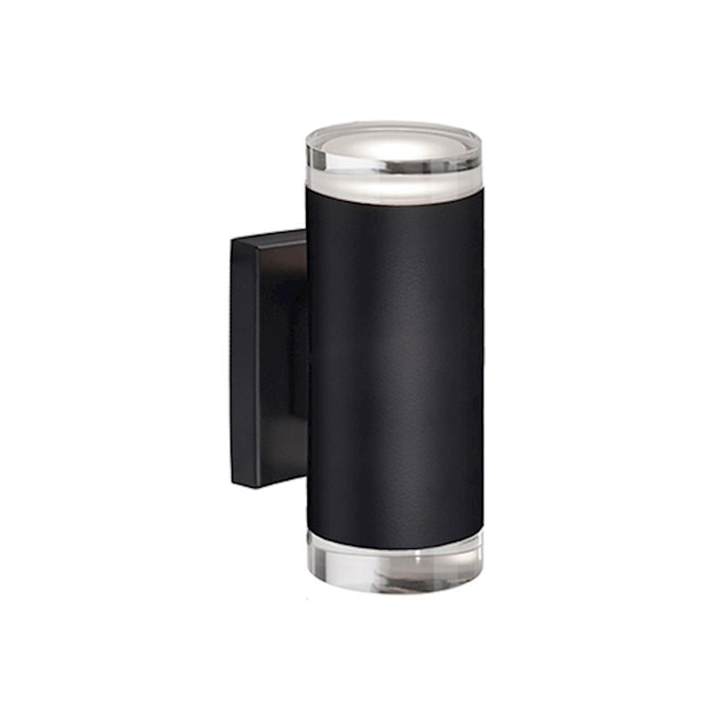 Kuzco Norfolk 8in 1-Light LED Wall Sconce | Modern Black and Frosted Acrylic Diffuser | Hallway & Bedroom Accent Light | 1200lm | Model 601432BK-LED