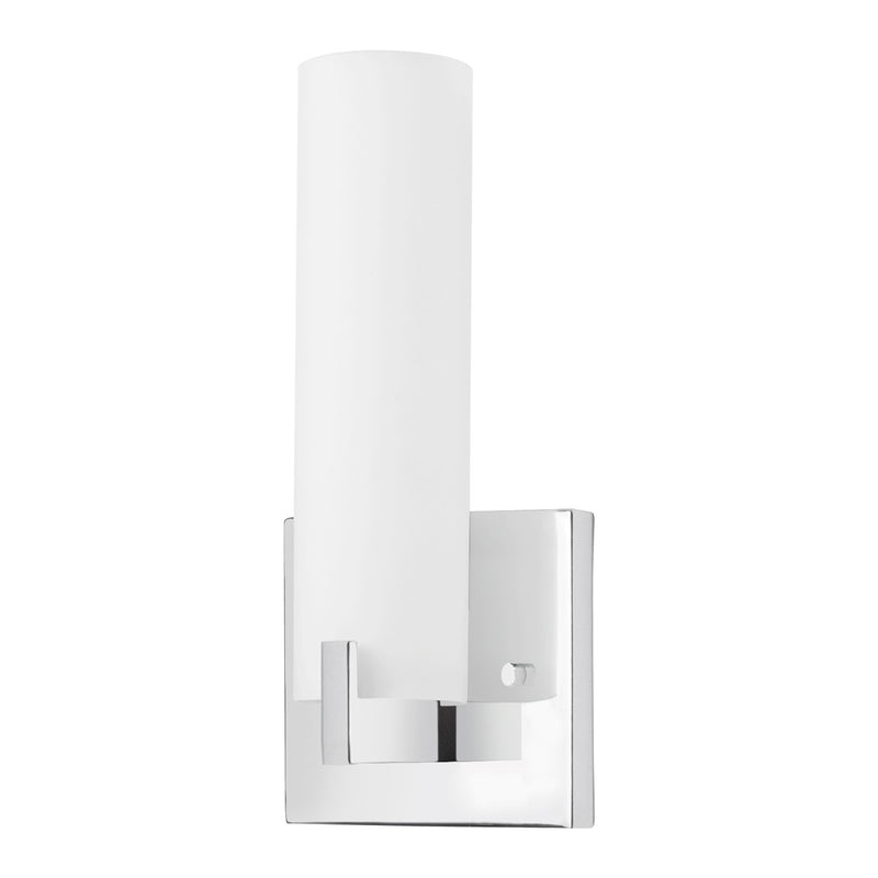 Kuzco Elizabeth 12in 1-Light LED Wall Sconce | Modern Chrome and Opal Glass | Bedroom & Hallway Accent | 2.75 x 3.75 x 11.5 in | Model 601484CH-LED