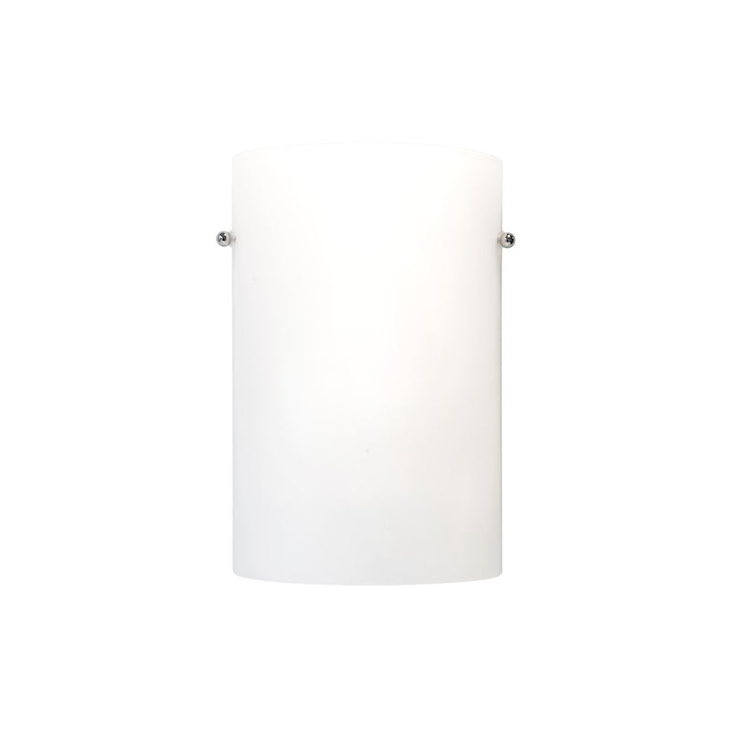 Kuzco Hudson 1-Light 13in Wall Sconce | Opal Glass with Brushed Nickel & Chrome | Hallway & Bedroom Accent | 6 x 9 in | Model 60331