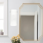 Kuzco Hudson 2-Light 9in Wall Sconce | Modern Opal Glass with Brushed Nickel/Chrome | Bedroom & Hallway Accent Light | Model 60332