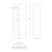 Kuzco Hudson 2-Light 9in Wall Sconce | Modern Opal Glass with Brushed Nickel/Chrome | Bedroom & Hallway Accent Light | Model 60332