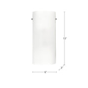 Kuzco Hudson 2-Light 9in Wall Sconce | Modern Opal Glass with Brushed Nickel/Chrome | Bedroom & Hallway Accent Light | Model 60332