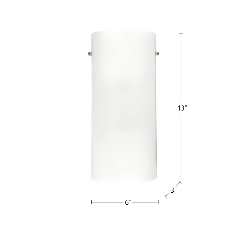 Kuzco Hudson 2-Light 9in Wall Sconce | Modern Opal Glass with Brushed Nickel/Chrome | Bedroom & Hallway Accent Light | Model 60332