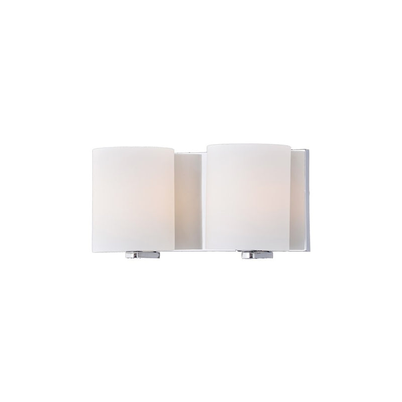 Kuzco Bridgewater 12in 2-Light Vanity Light | Traditional Chrome and Opal Glass | Bathroom Vanity & Powder Room | 11.75 x 6 x 5.5 in | Model 70232CH