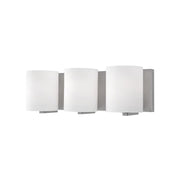 Kuzco Bridgewater 19in 3-Light Vanity Light | Traditional Brushed Nickel and Opal Glass | Bathroom Vanity | 19 x 6 in | Model 70233BN