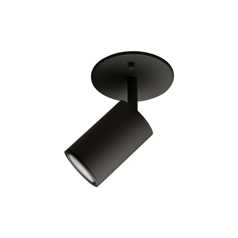 Kuzco Barclay 3in 1-Light Semi-Flush Mount | Modern Black Powder-Coat Aluminum | Hallway & Entryway Accent Light | 3.5in H x 2.38in | Model 81711-BK