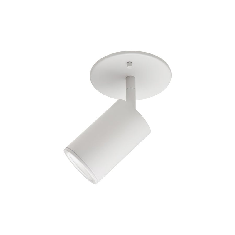 Kuzco Barclay 3in 1-Light Semi-Flush Mount | Modern White Cylindrical Adjustable | Hallway & Entryway Ceiling Light | 3.5 x 2.38 in | Model 81711-WH