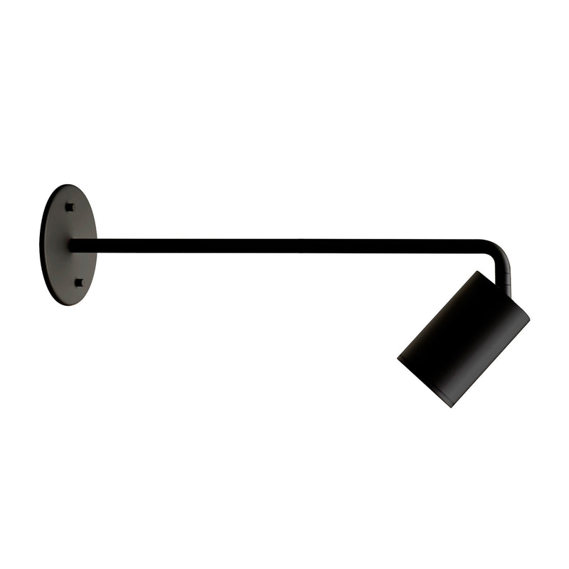 Kuzco Barclay 3in 1-Light Wall Sconce | Black Powder-Coated Steel | Accent Hallway & Bedroom | 3.5 x 2.38 in, Adjustable Direction | Model 81751-BK