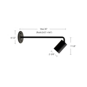 Kuzco Barclay 1-Light 3in Wall Sconce | Modern White Cylindrical Adjustable | Hallway & Bedroom Accent Light | 3.5in H, 2.38in Dia | Model 81751-WH