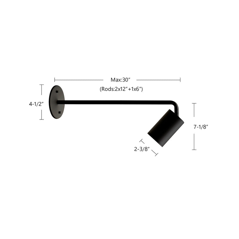 Kuzco Barclay 1-Light 3in Wall Sconce | Modern White Cylindrical Adjustable | Hallway & Bedroom Accent Light | 3.5in H, 2.38in Dia | Model 81751-WH