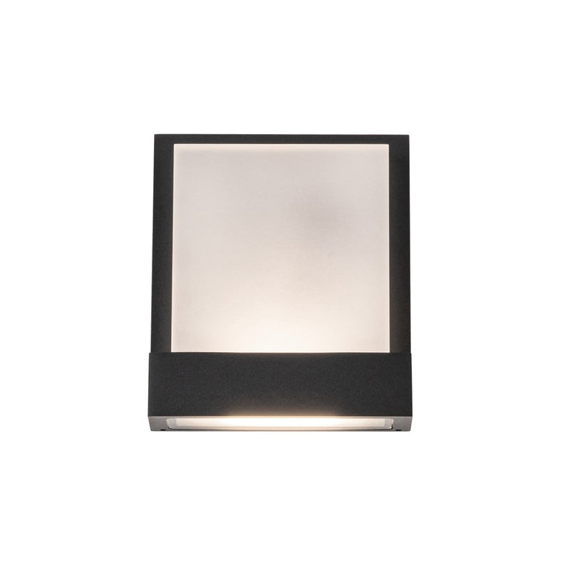 Kuzco Guide 7" LED All-terior Wall Light, Black/Clear Glass