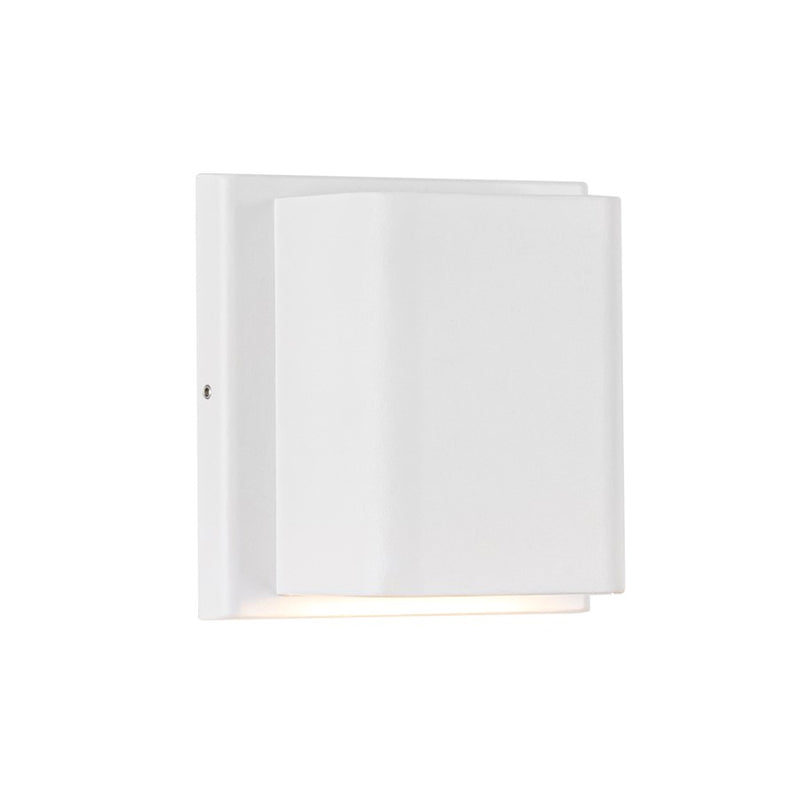 Kuzco Tolan 4" LED All terior Wall/750 Lumens, White/Clear